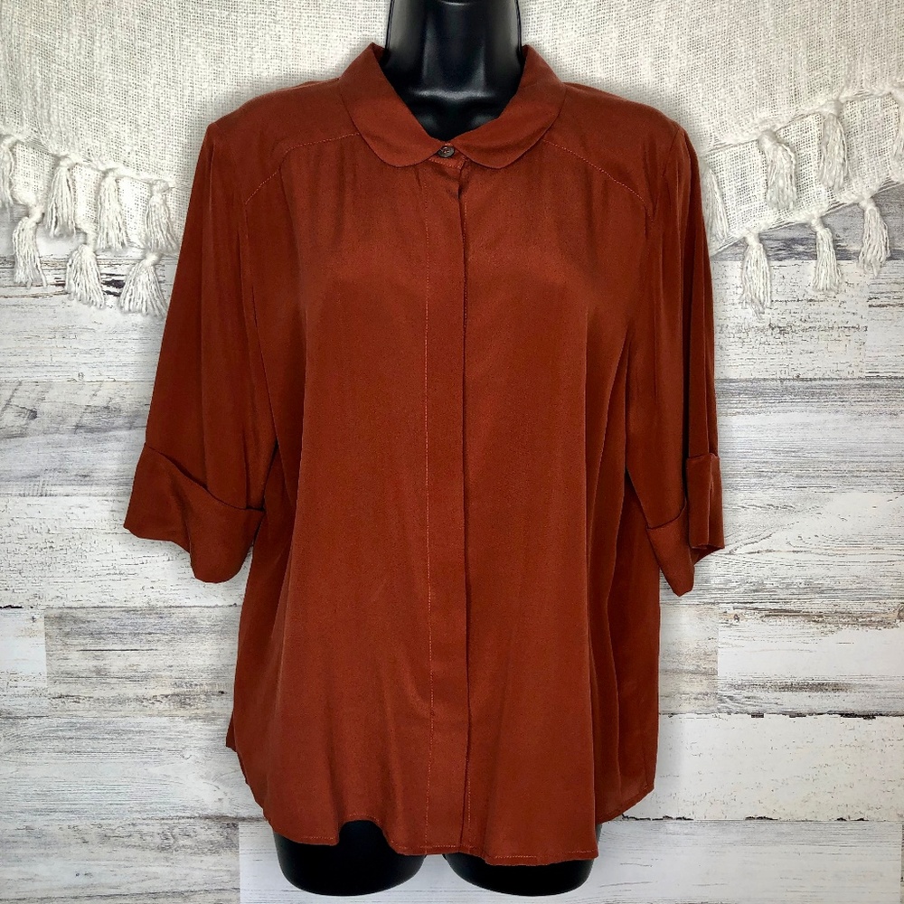 Poetry silk button up blouse